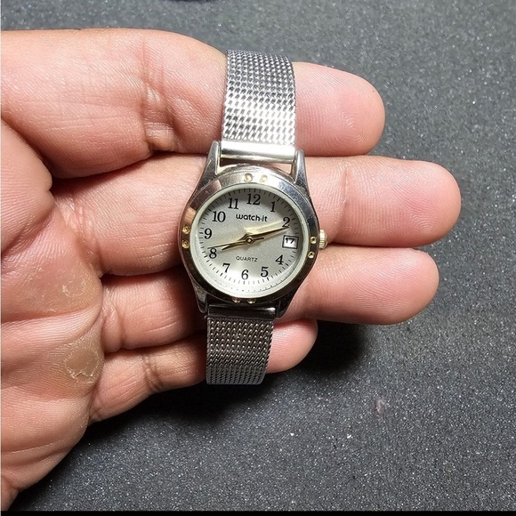 Watch-It Ladies Date Just Quartz Watch MLN3023 Silver Tone Working - Picture 3 of 8